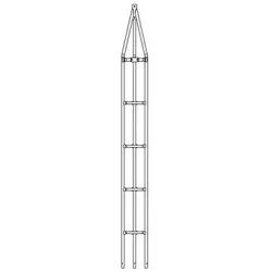 SureConX 3-meter (10-ft) 18-gauge Heavy Duty Double Weld Tubular Tower Top Section [AMSC18T]